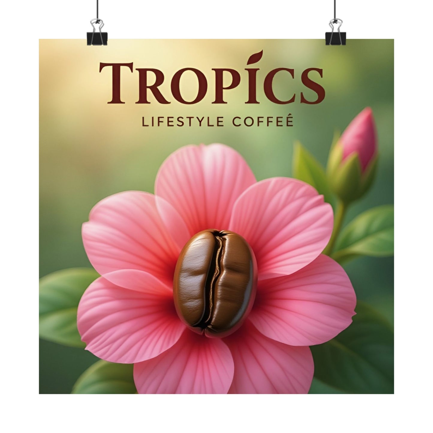 Tropics Floral Matte Poster — Coffee Bloom