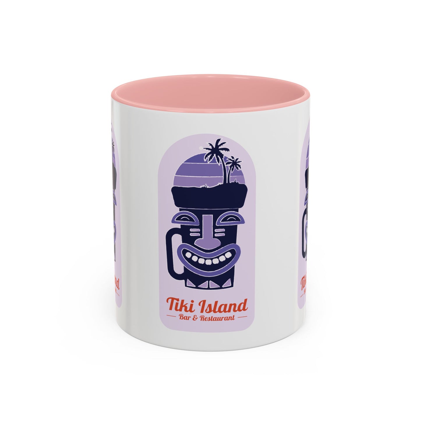 Tiki Island Accent Coffee Mug - Fun Tropical Drinkware for Beach Vibes, purple