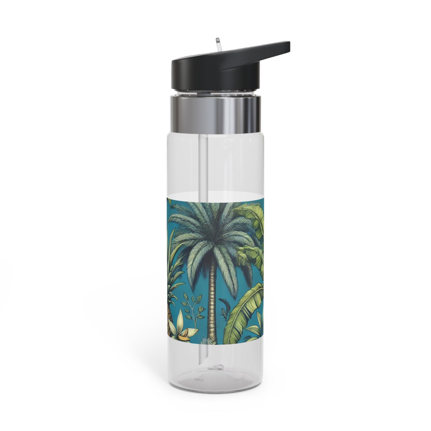 Tropical 20oz Tritan Sport Water Bottle -  Leakproof, Lightweight, BPA-Free / Tropical Fruits Blue