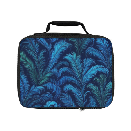 Rocco Palms/Deep Ocean Lunch Bag - Eco-Friendly Insulated Tote, Adult and Child Lunchbox / Perfect for Picnics, Beach Outings