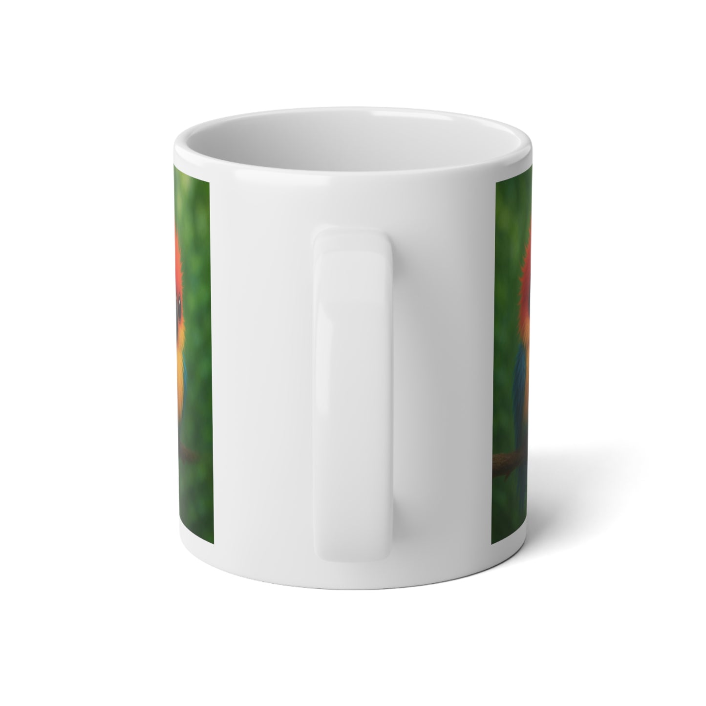 Jumbo Mug, 20oz, Rainforest Baby Parrot | Tropical Coffee Cup