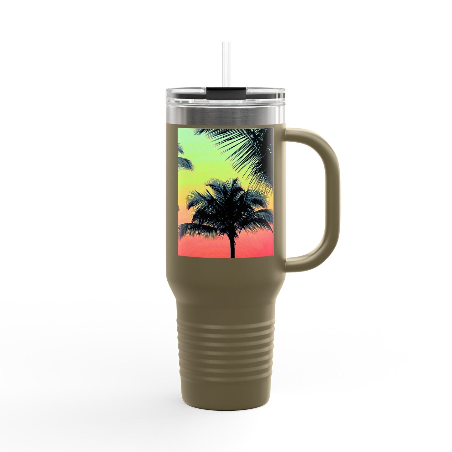 Insulated Travel Mug, 40oz / Palm Glow Sangria - Perfect for Outdoor Adventures