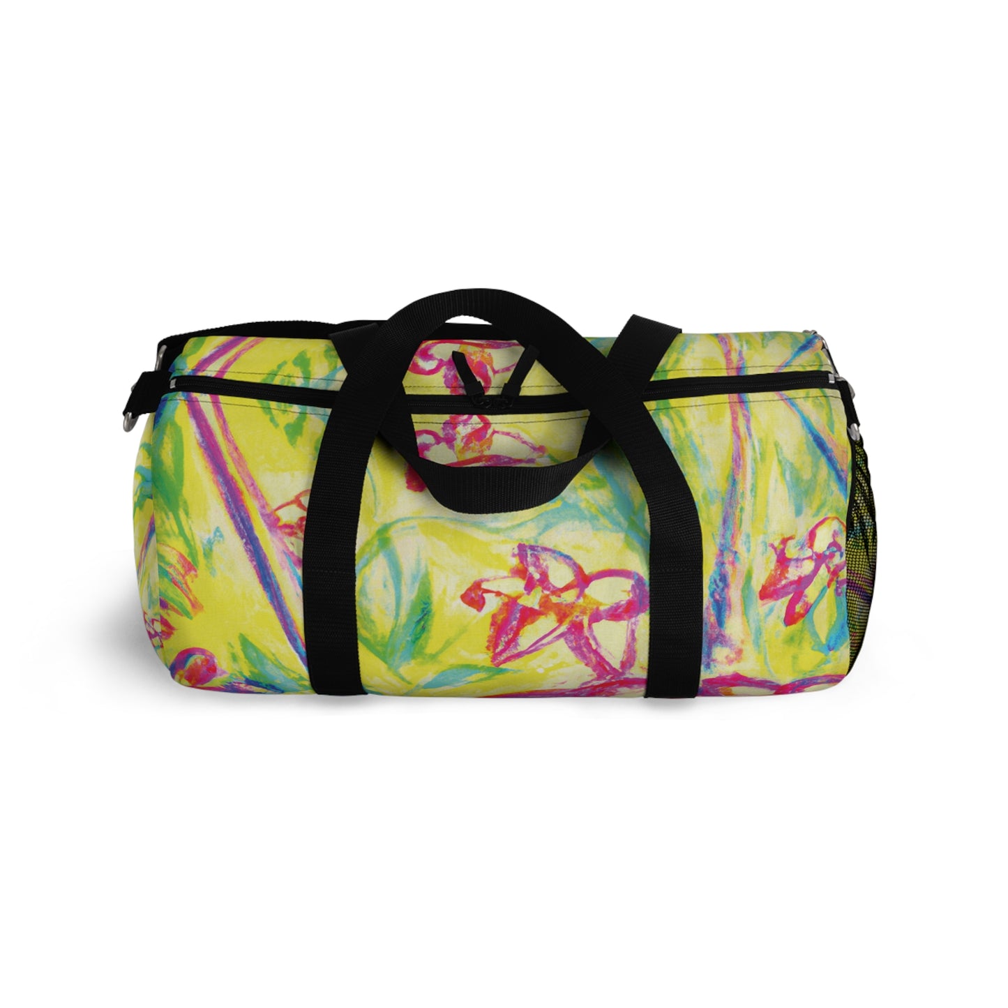 Tropical Rainforest Duffel Bag - Perfect for Travel and Gym / Tropical Doodles, Yellow