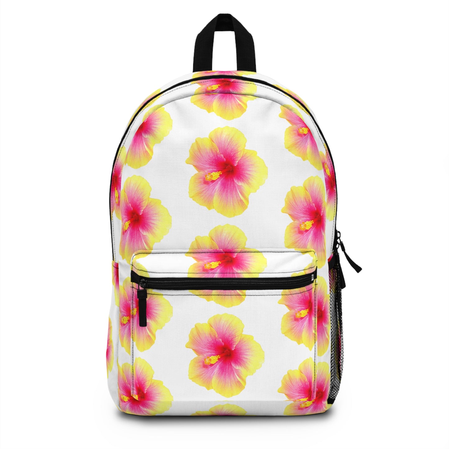 Tropical Backpack / Yellow & Pink Hibiscus Flower