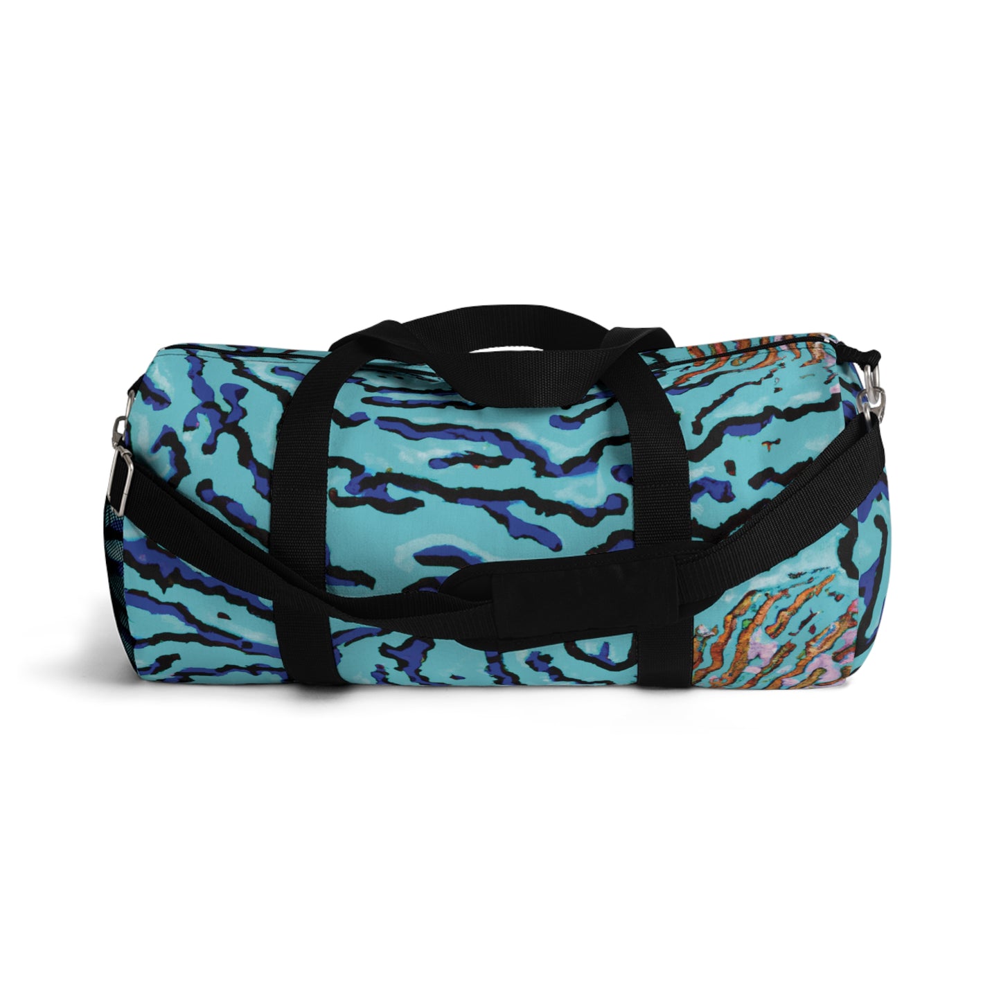 Tropical Duffel Bag - Perfect for Travel and Gym / Wild Coral, Turquoise