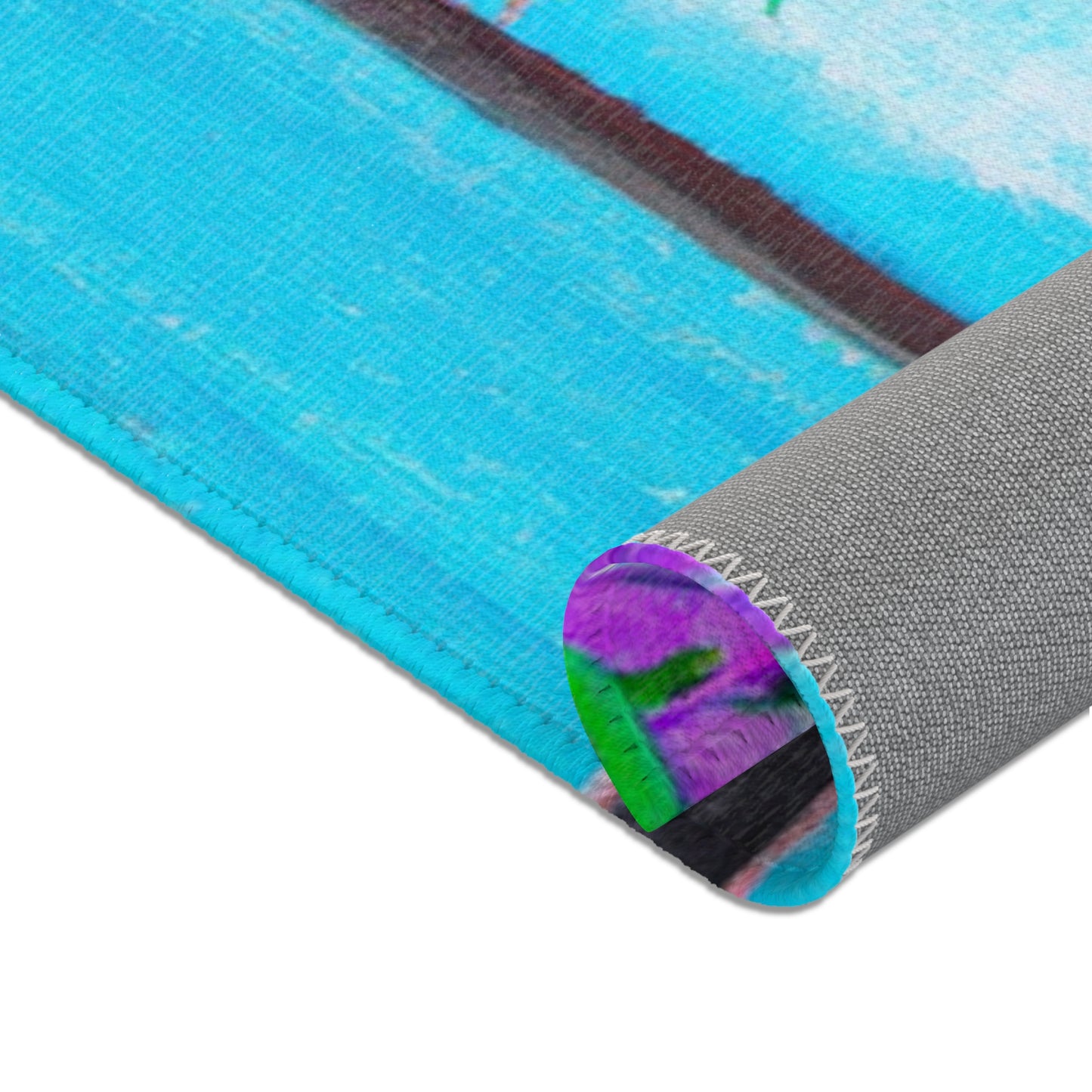 Tropical Paradise Area Rug, 3 Sizes - Vibrant Design / Calm Beach