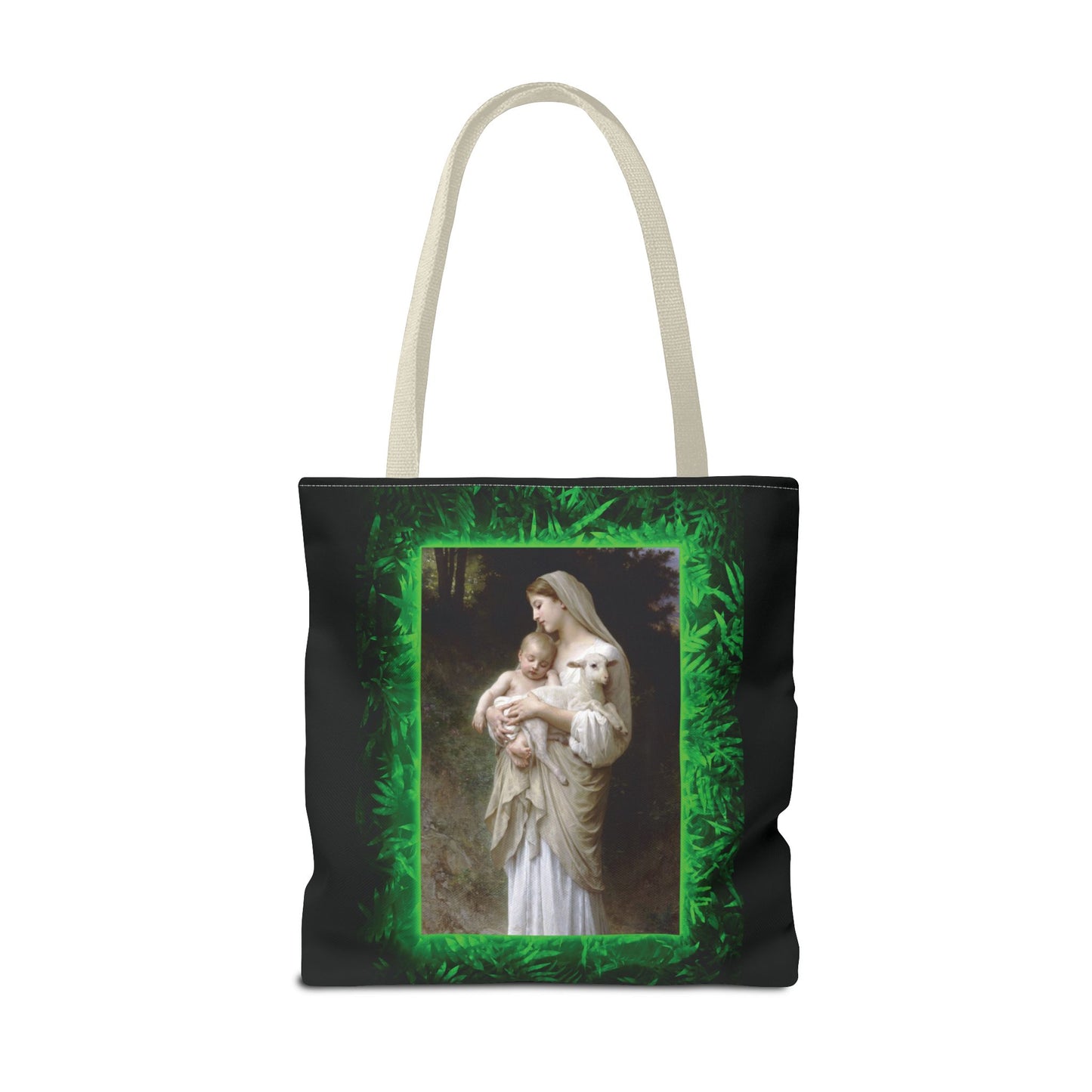 Religious Mary, Jesus and Lamb Tote Bag - 3 Sizes