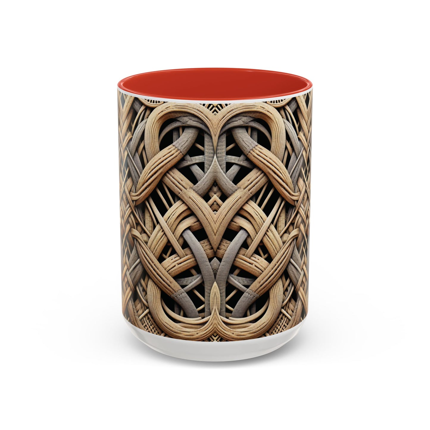 Accent Coffee Mug (11, 15oz), 8 Colors - Beach Wicker