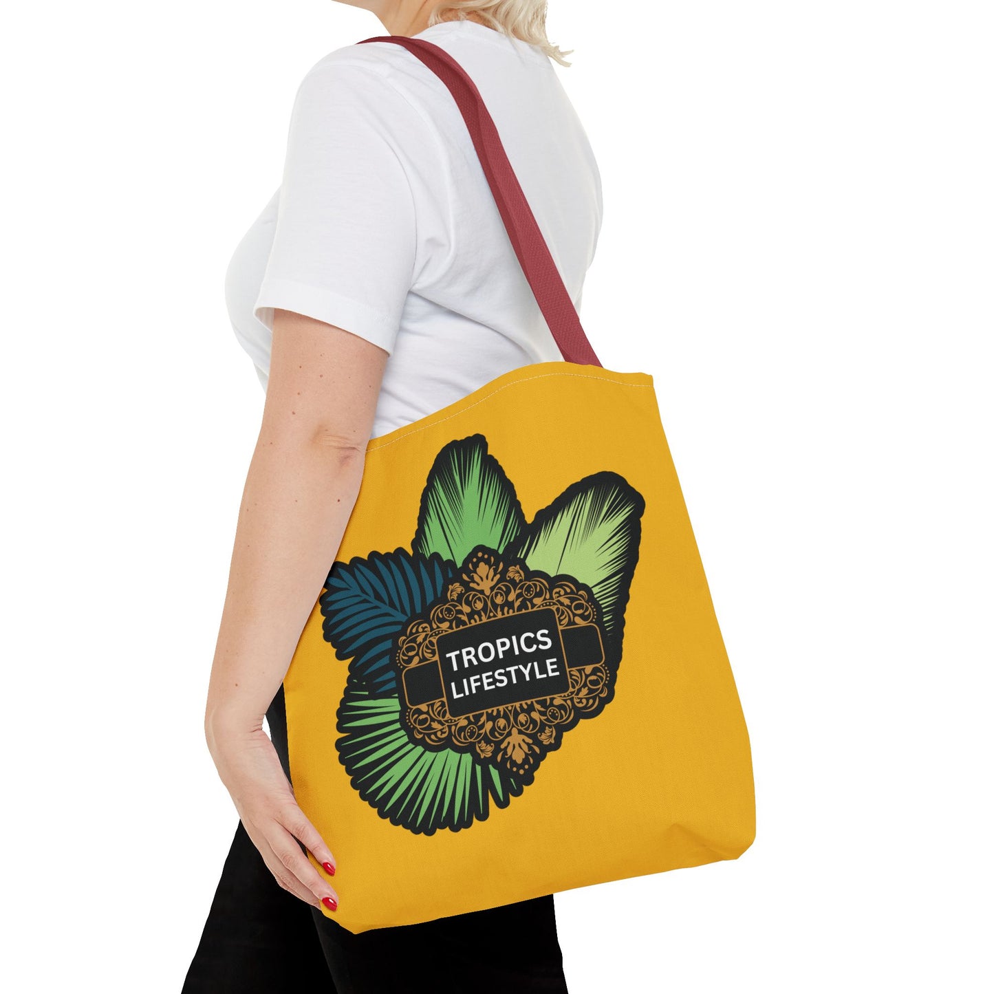 Elegant Tropics Lifestyle Logo Tote Bag - 3 Sizes, Yellow