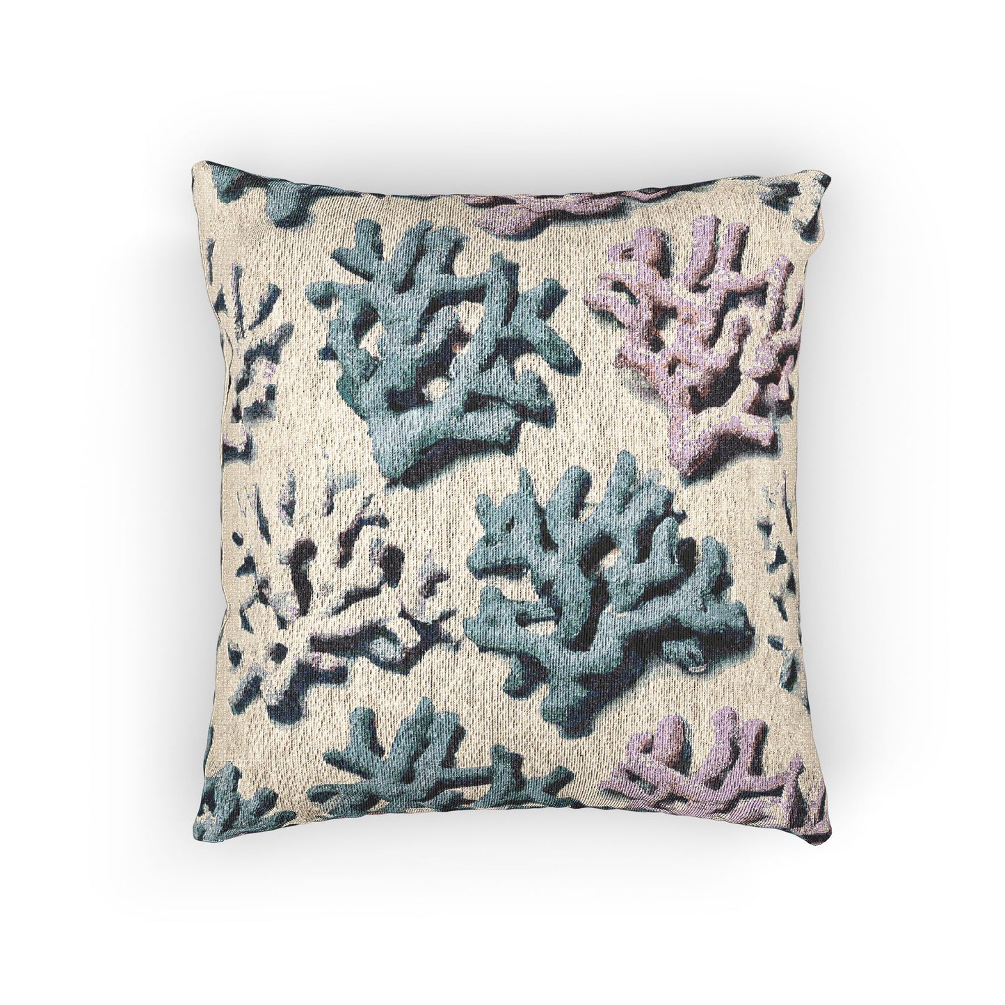 Woven Pillow, 17"W x 18"L - Coral Pastels