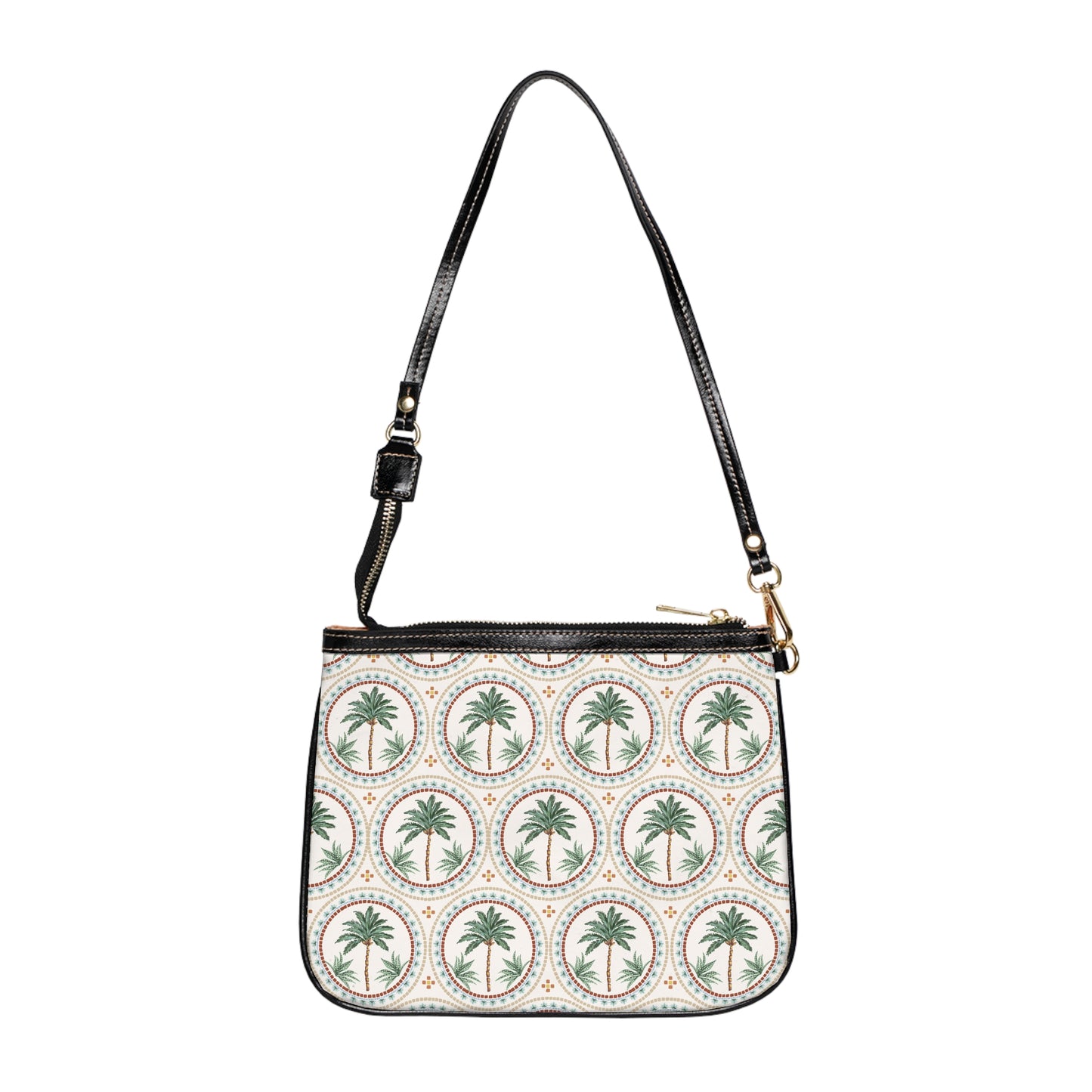 Tropical Small Shoulder Bag | Stylish Crossbody Purse / Mosaic Palm Tree