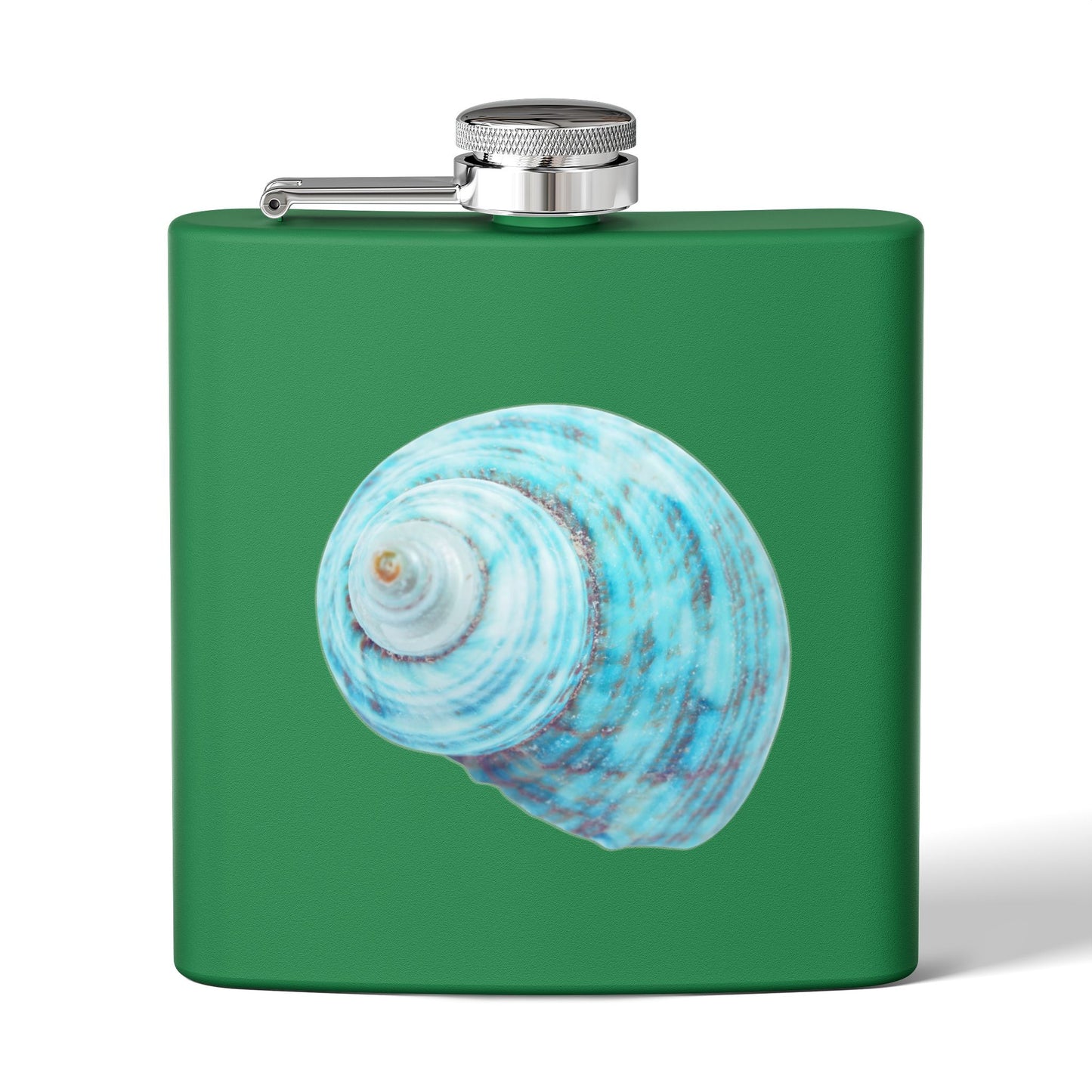 Tropical Stainless Steel 6 oz. Flask, Many Colors  – Real Jade Turbo Shell