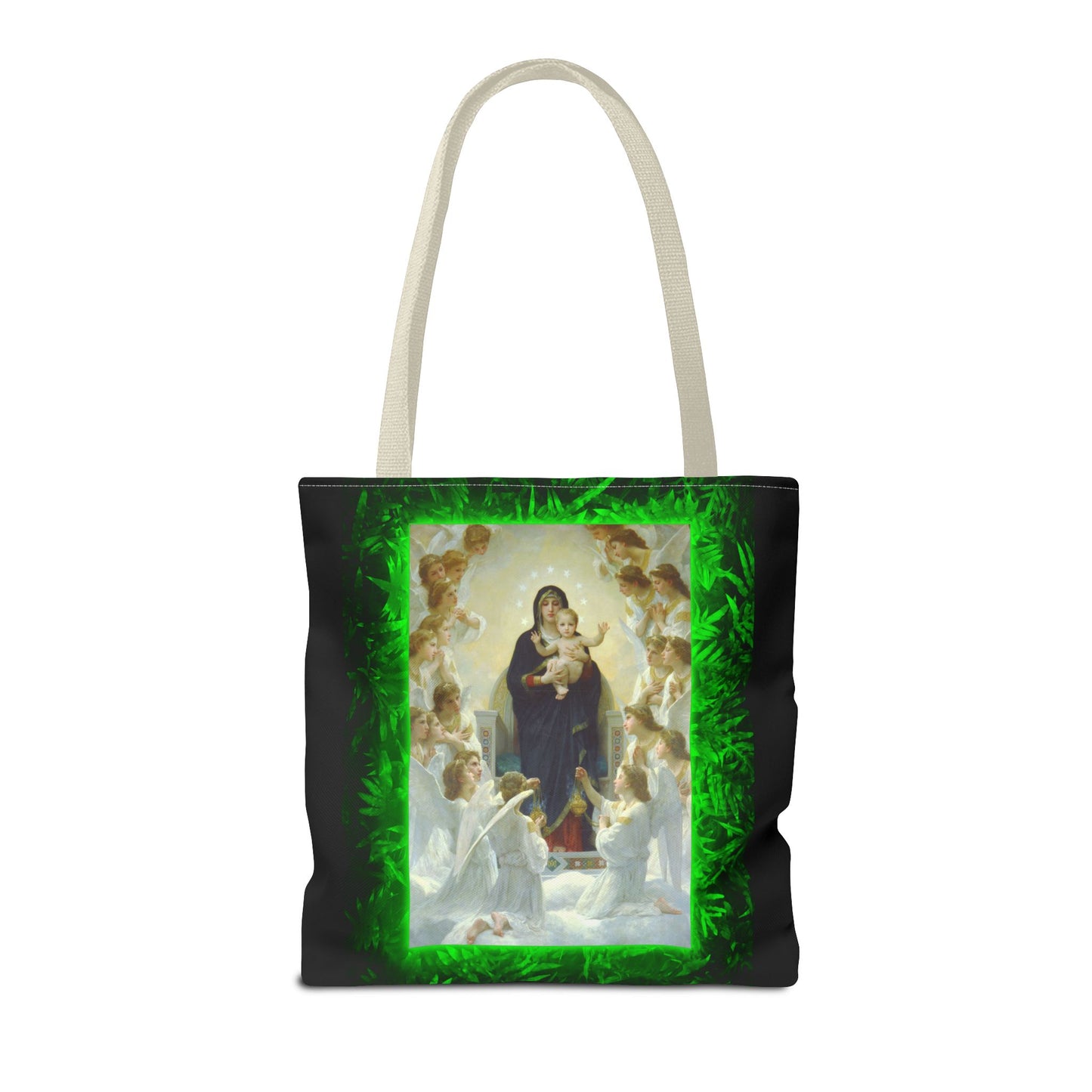 Religious Mary With the Angels Tropical Tote Bag - 3 Sizes