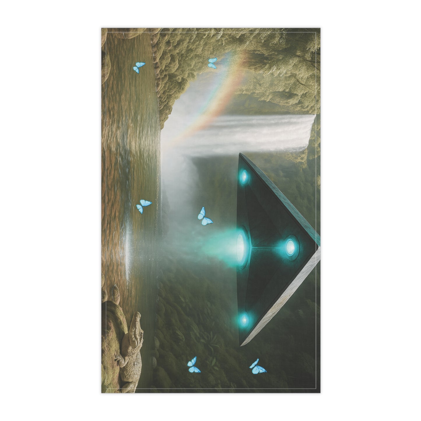 Tea Towels (cotton, poly) ~ UFO and Waterfall