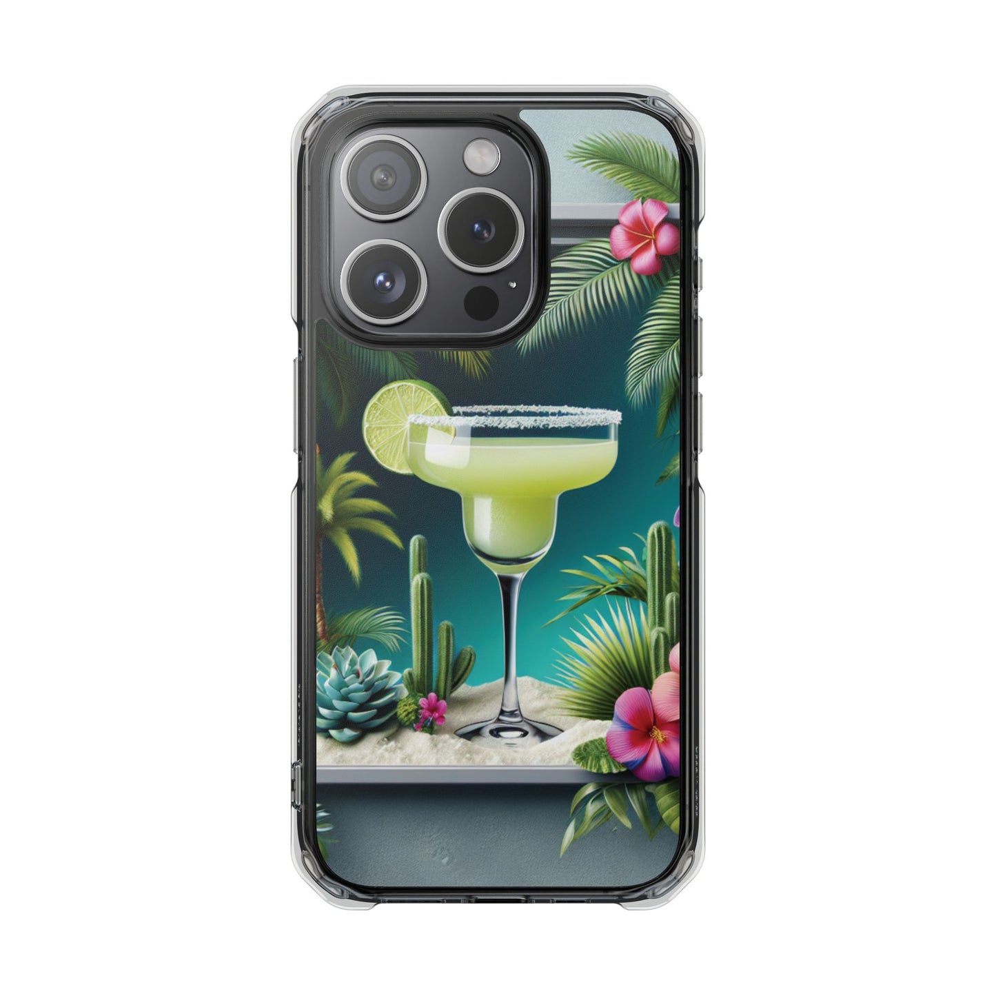 Tropical Margarita Magnetic Clear Phone Case, Many Models