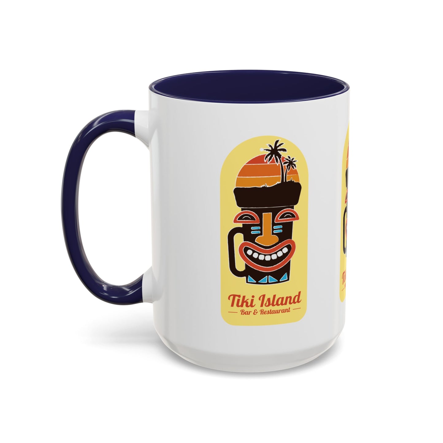 Copy of Tiki Island Accent Coffee Mug, 8 Colors - Fun Tropical Drinkware for Beach Vibes, Yellow