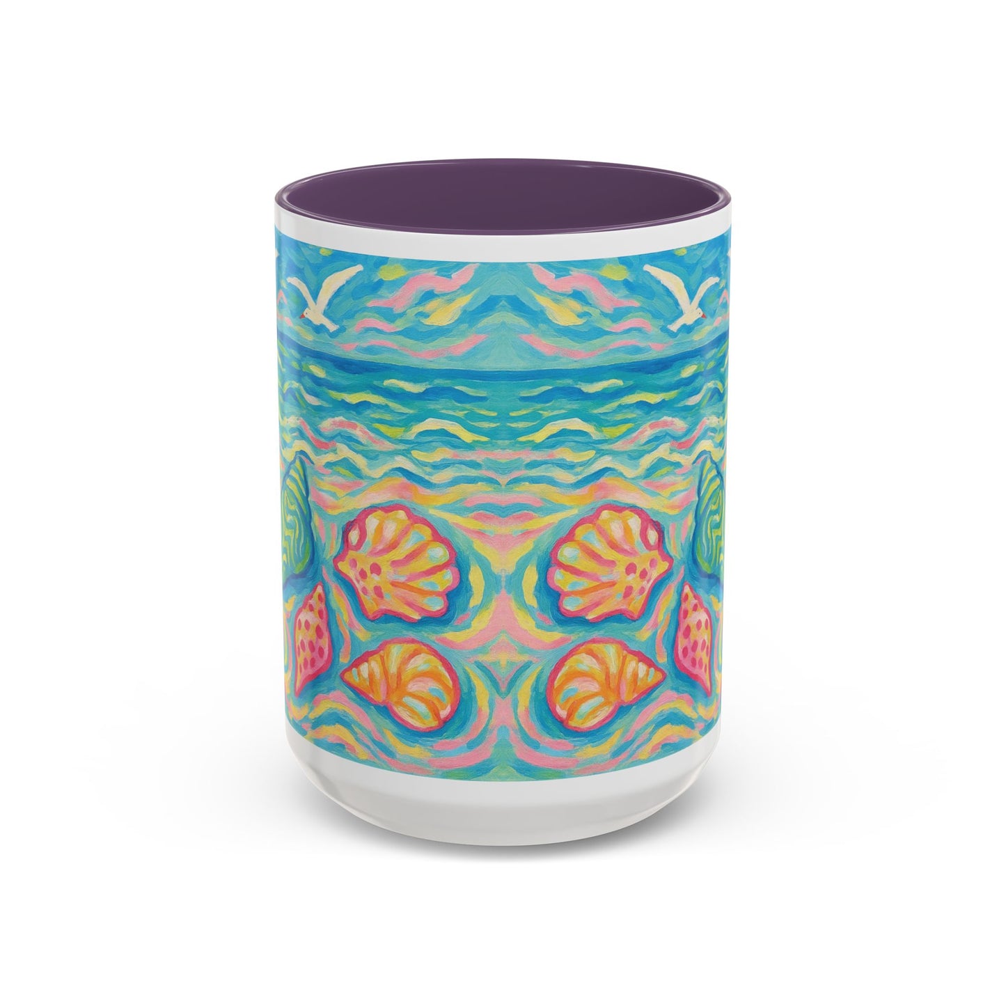 Accent Coffee Mug (11, 15oz), 8 Colors - Glow Seashells