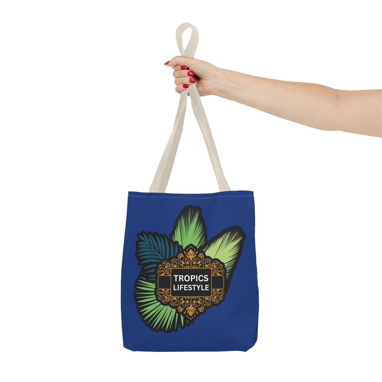 Elegant Tropics Lifestyle Logo Tote Bag - 3 Sizes, Dark Blue