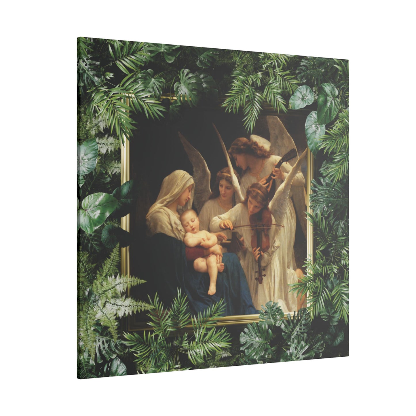 "Tropical Song of the Angels" Canvas Artwork - Religious Canvas Print / Virgin Mary