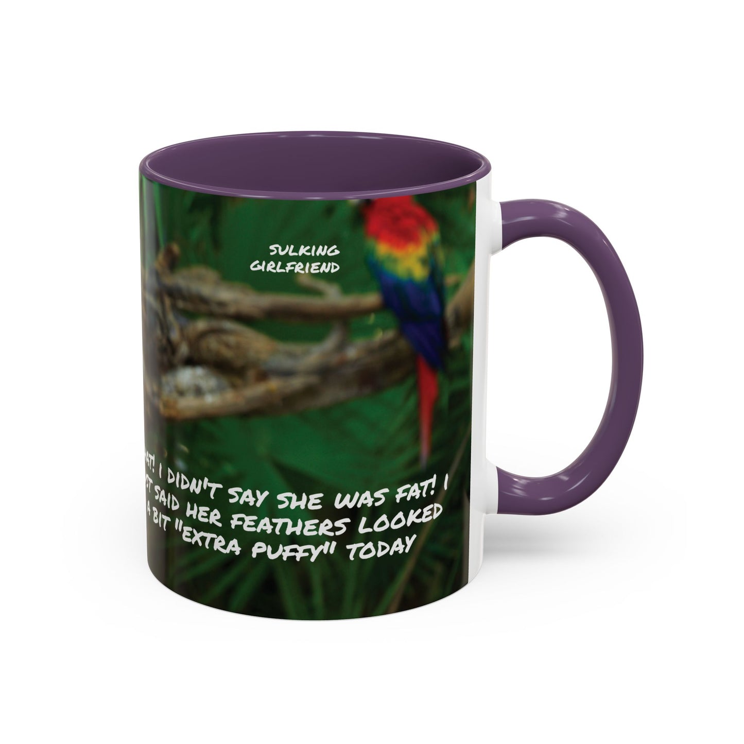 Parrot Accent Coffee Mug (11, 15oz), 8 Colors - Extra Puffy