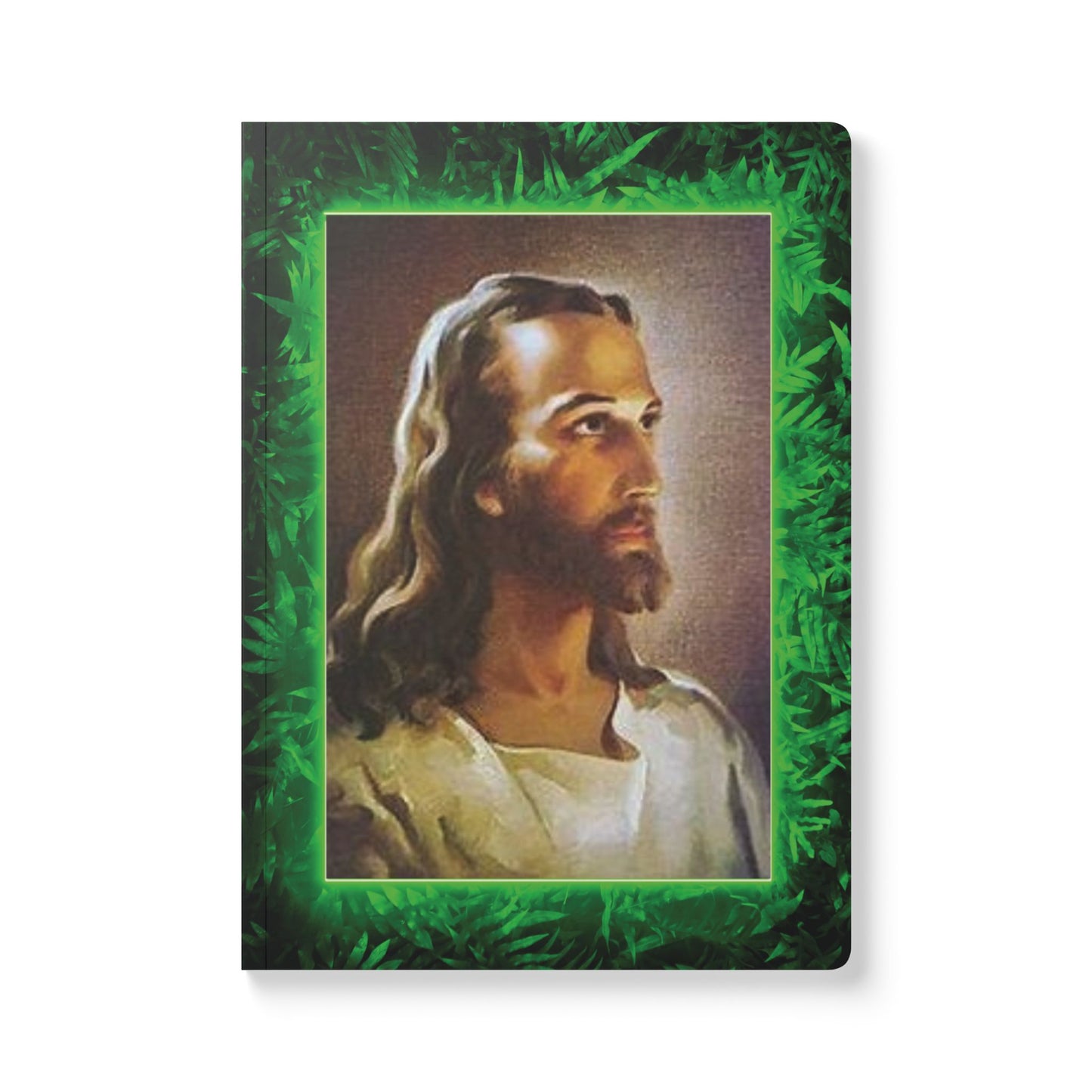 Religious Softcover Journal - Tropical Glow Head of Christ