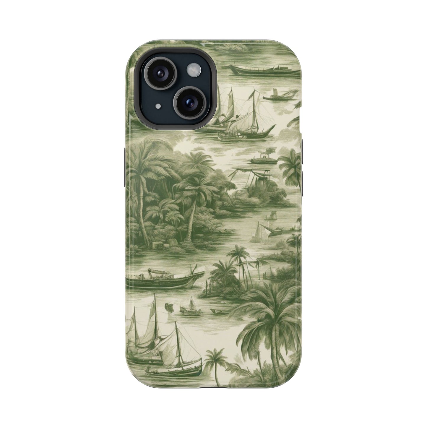 Magnetic Tough Cases, Tropical Toile #1, Green, Various Models