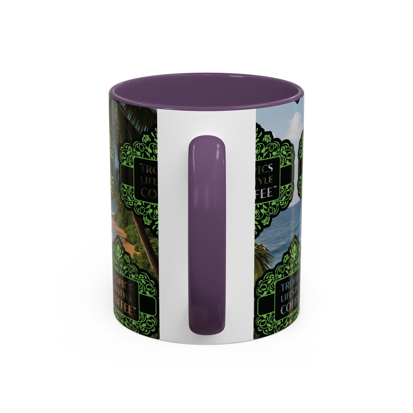 Accent Coffee Mug (11, 15oz), 8 Colors - Tropics Lifestyle Coffee, Meet You There