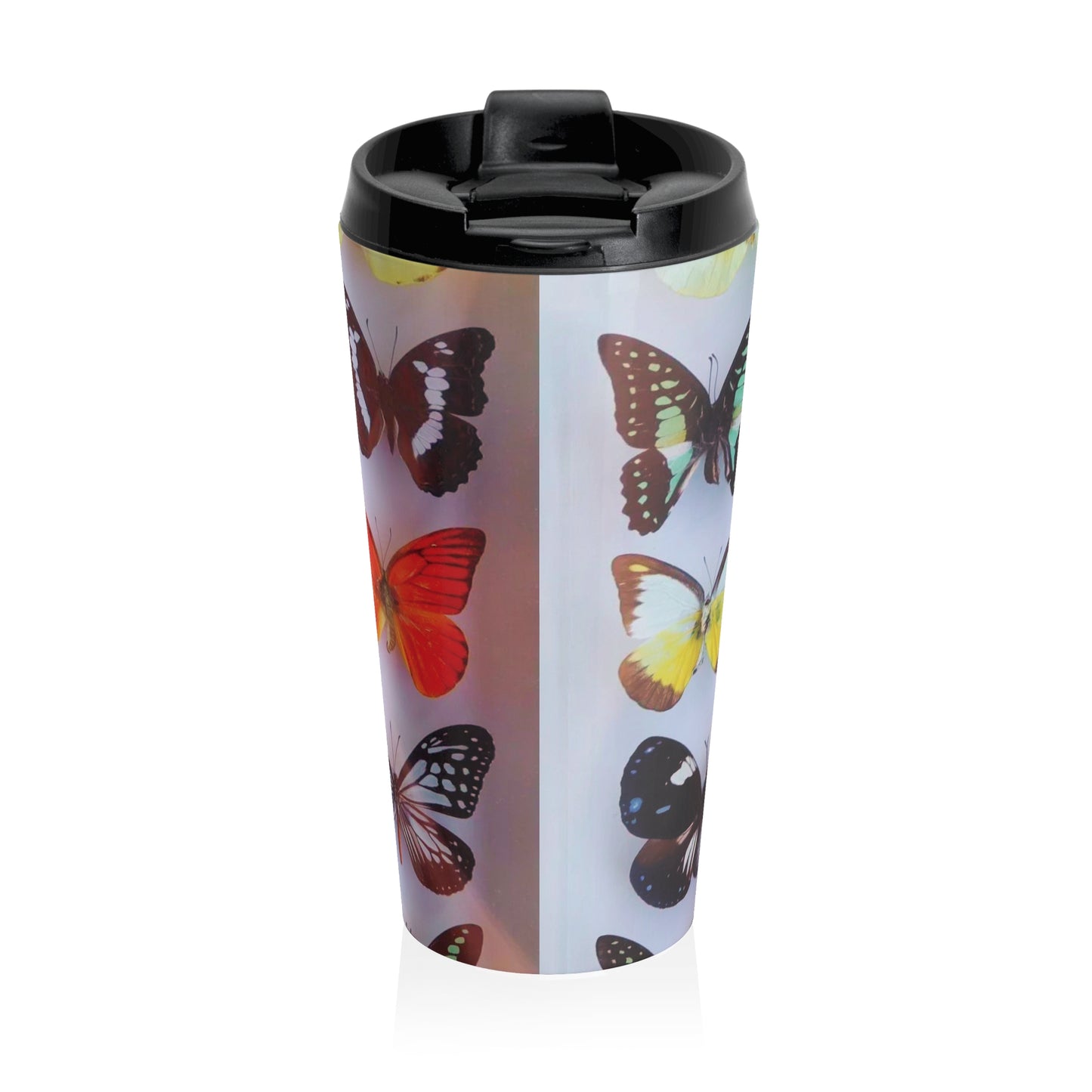 15 oz. Stainless Steel Travel Mug / Real Butterflies Collection