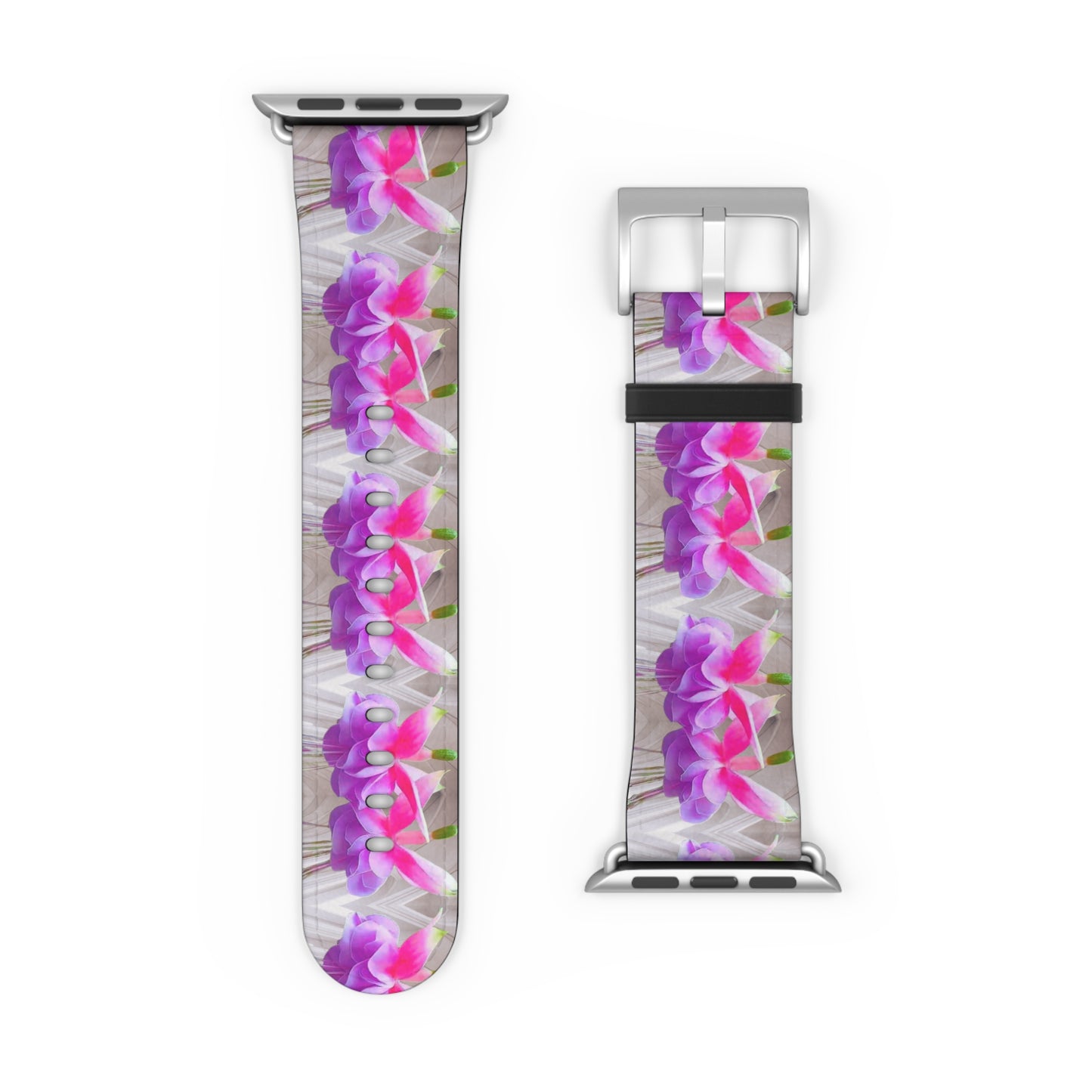 Apple Watch Band - Two Pink Fuchsias / Gothic