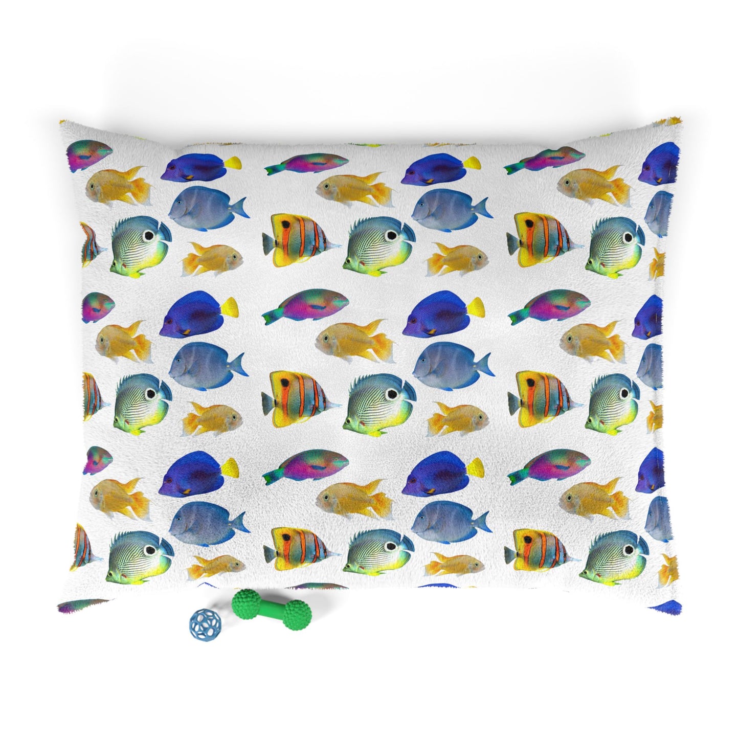 Pet Bed - Cozy and Fun Dog or Cat Bed for Beach Lovers / School of Fish