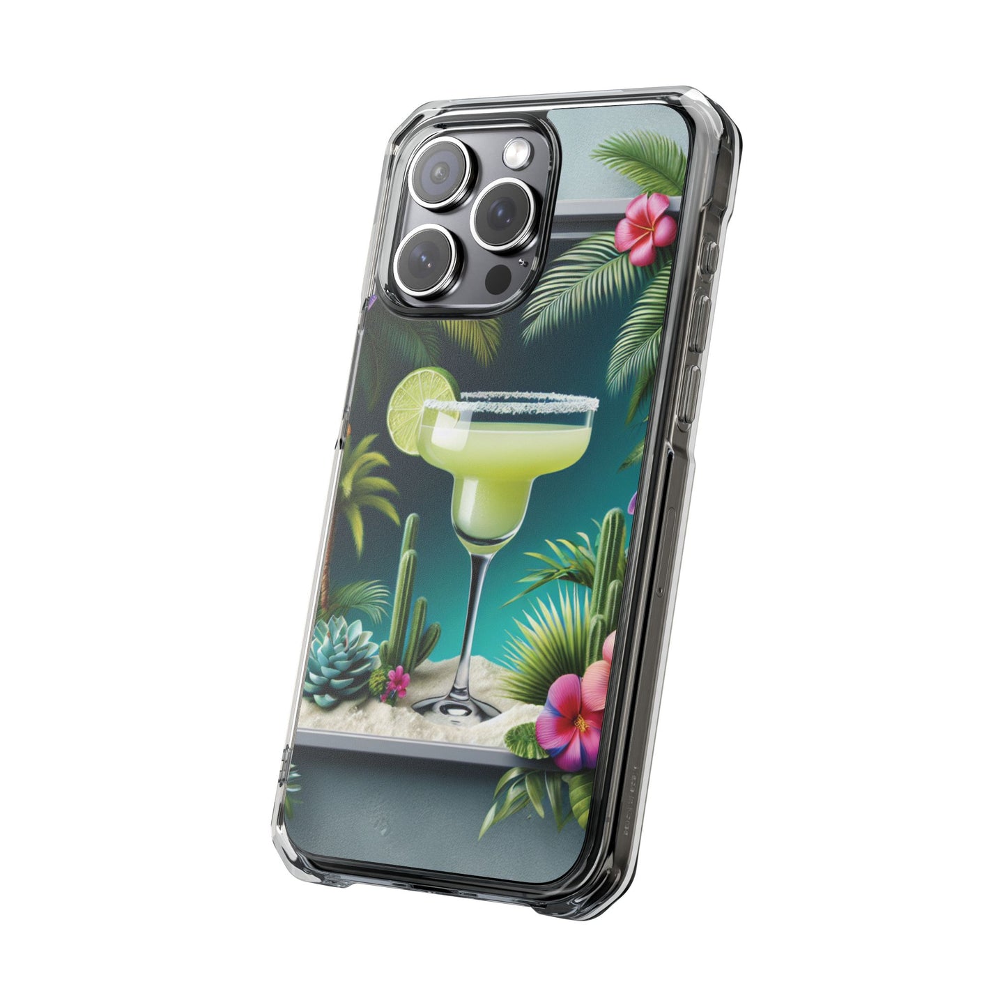 Tropical Margarita Magnetic Clear Phone Case, Many Models