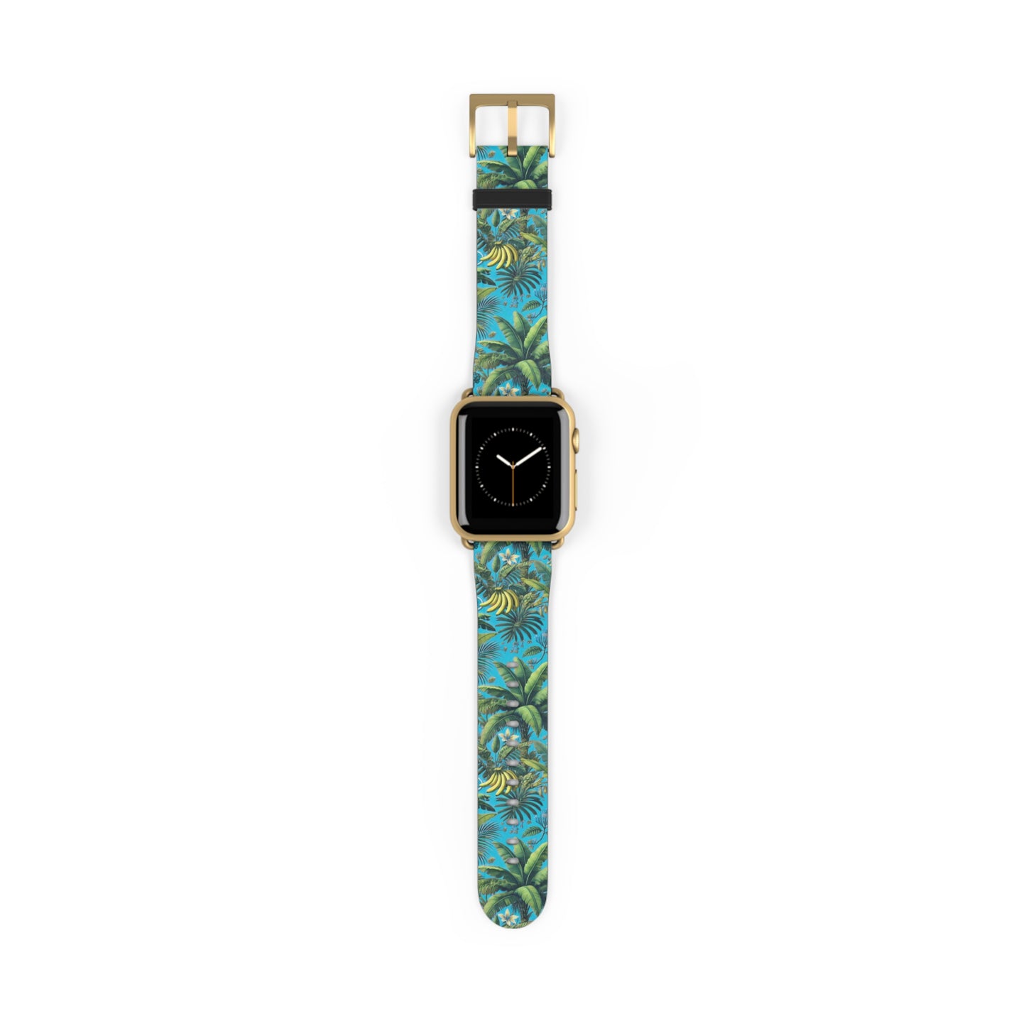 Apple Watch Band - Palms and More Tropical Fruit, Aqua Blue