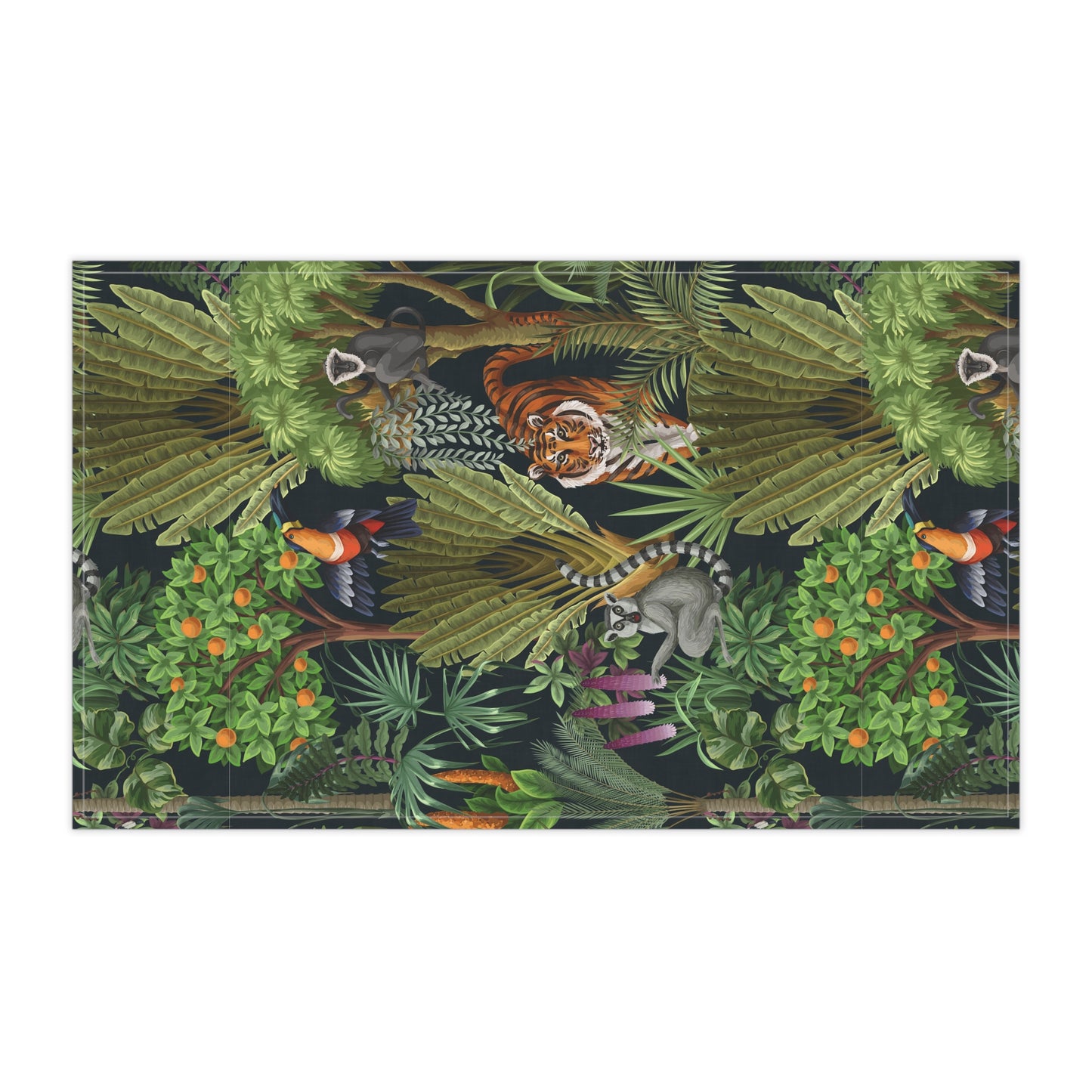 Tea Towels (cotton, poly) - Tiger Haven, Midnight