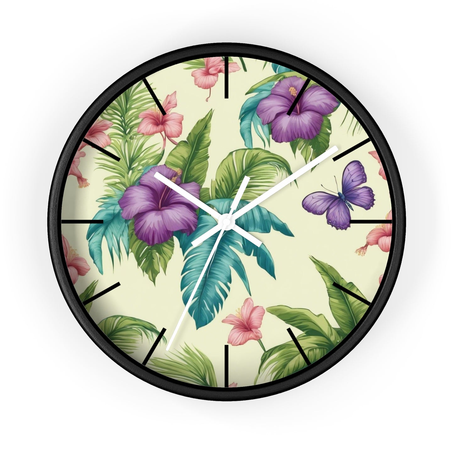 Wall Clock, Mary's Garden Toile, Hands/Base Variants