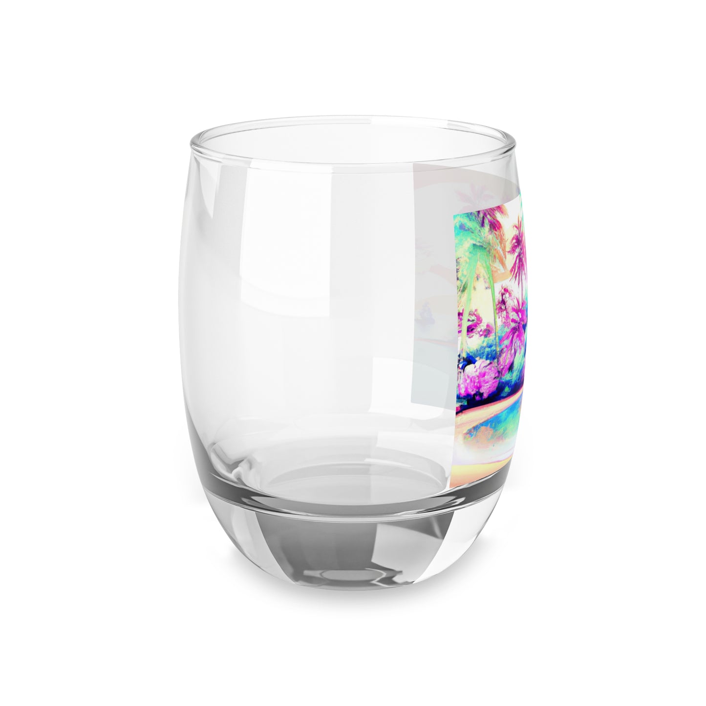 Whiskey Glass, Watercolor Beach