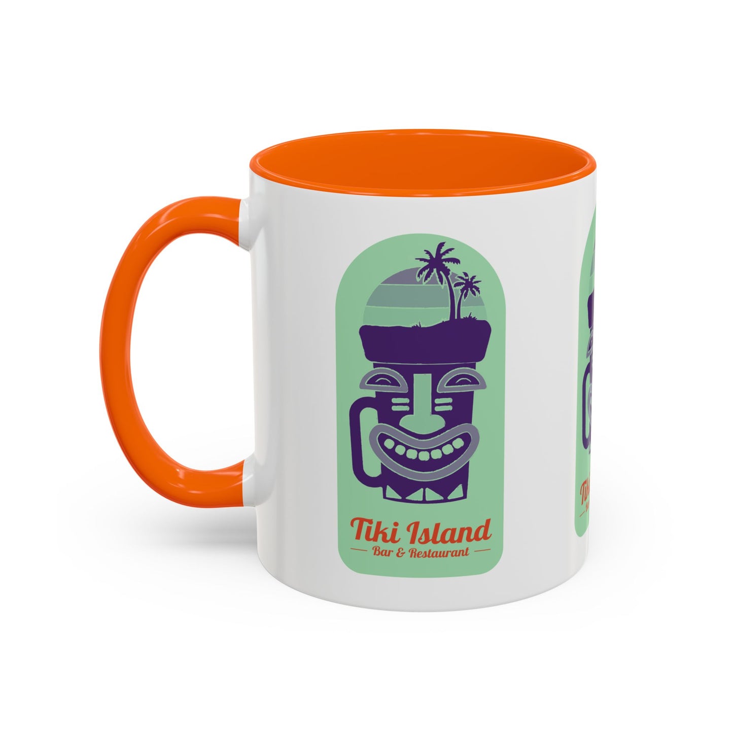 Tiki Island Accent Coffee Mug - Fun Tropical Drinkware for Beach Vibes, green