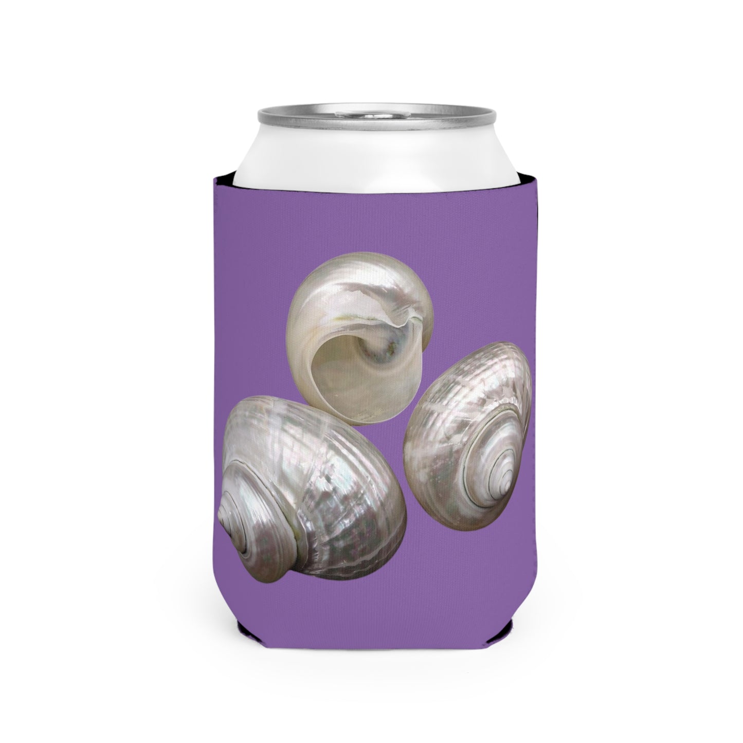 Three Nautilus Shells/Lt. Purple Cooler Sleeve - Perfect for Outdoor Picnics
