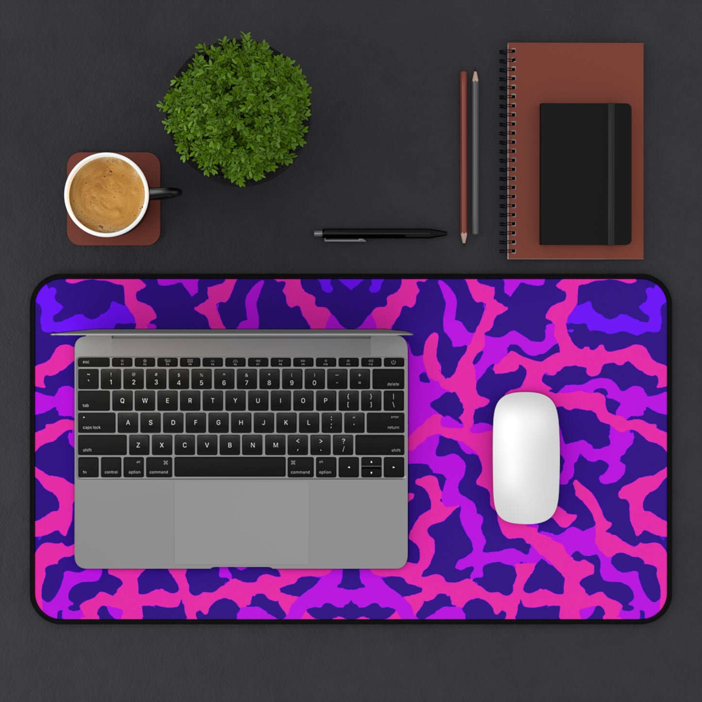 Tropical Mouse Pad/Desk Mat, 3 Sizes - Perfect for Home Office / Coral Threads, Heatwave
