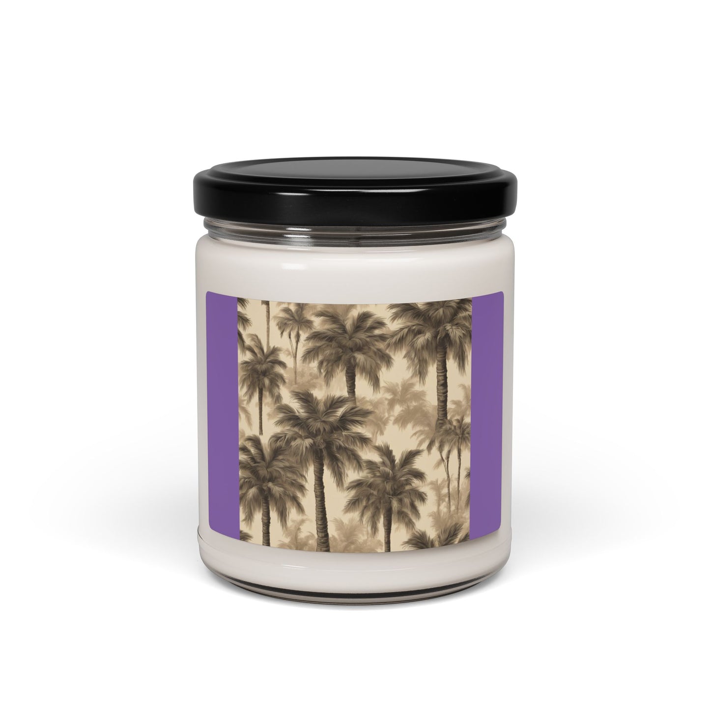 Scented Soy Candle, 9oz, Lisa's Fluffy Palms, light purple