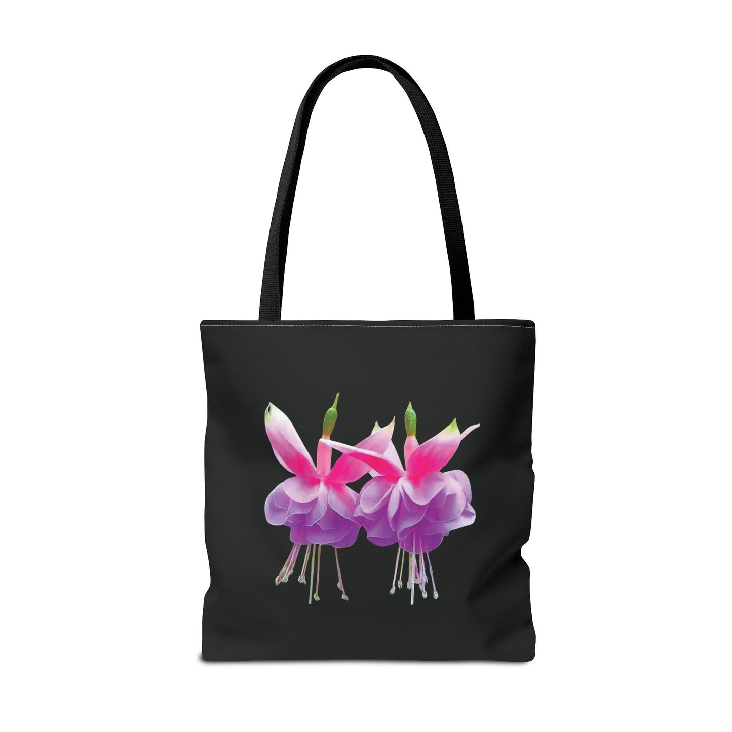 Tropical Real Two Fuchsias/Black Tote Bag - 3 Sizes