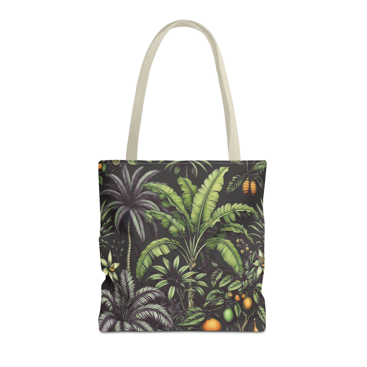 Tropical Fruit/Black Tote Bag - 3 Sizes
