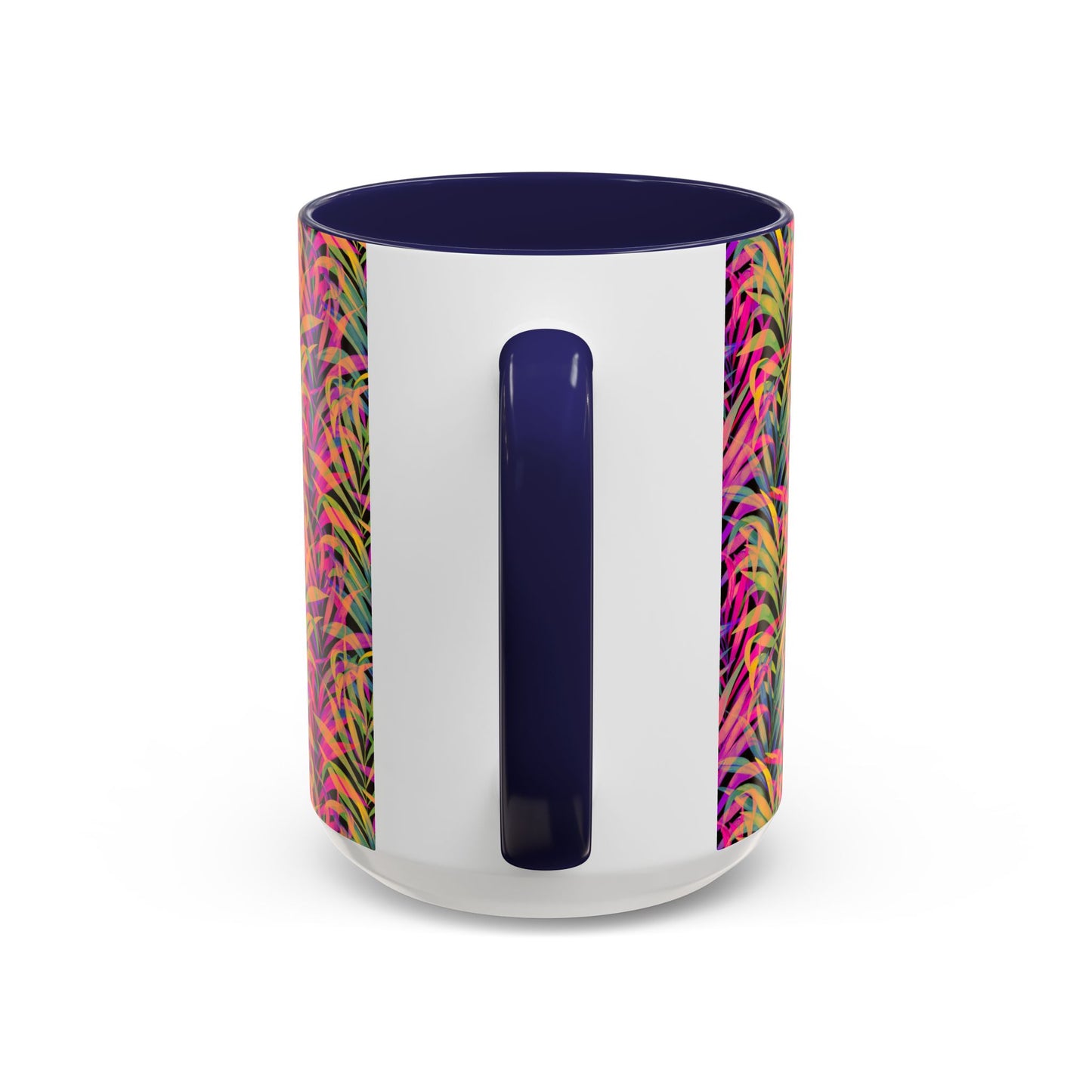 Accent Coffee Mug (11, 15oz), Rainbow Fronds / Various Colors