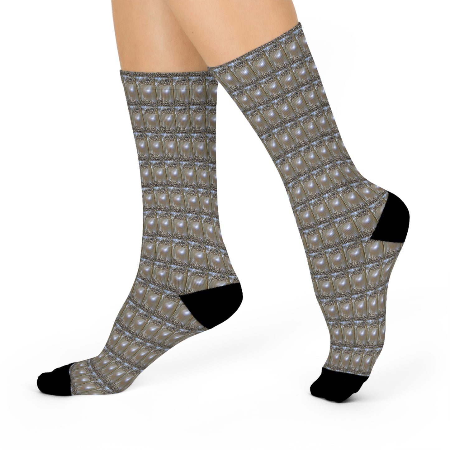 Cushioned Crew Socks - Natural Pearls Dream