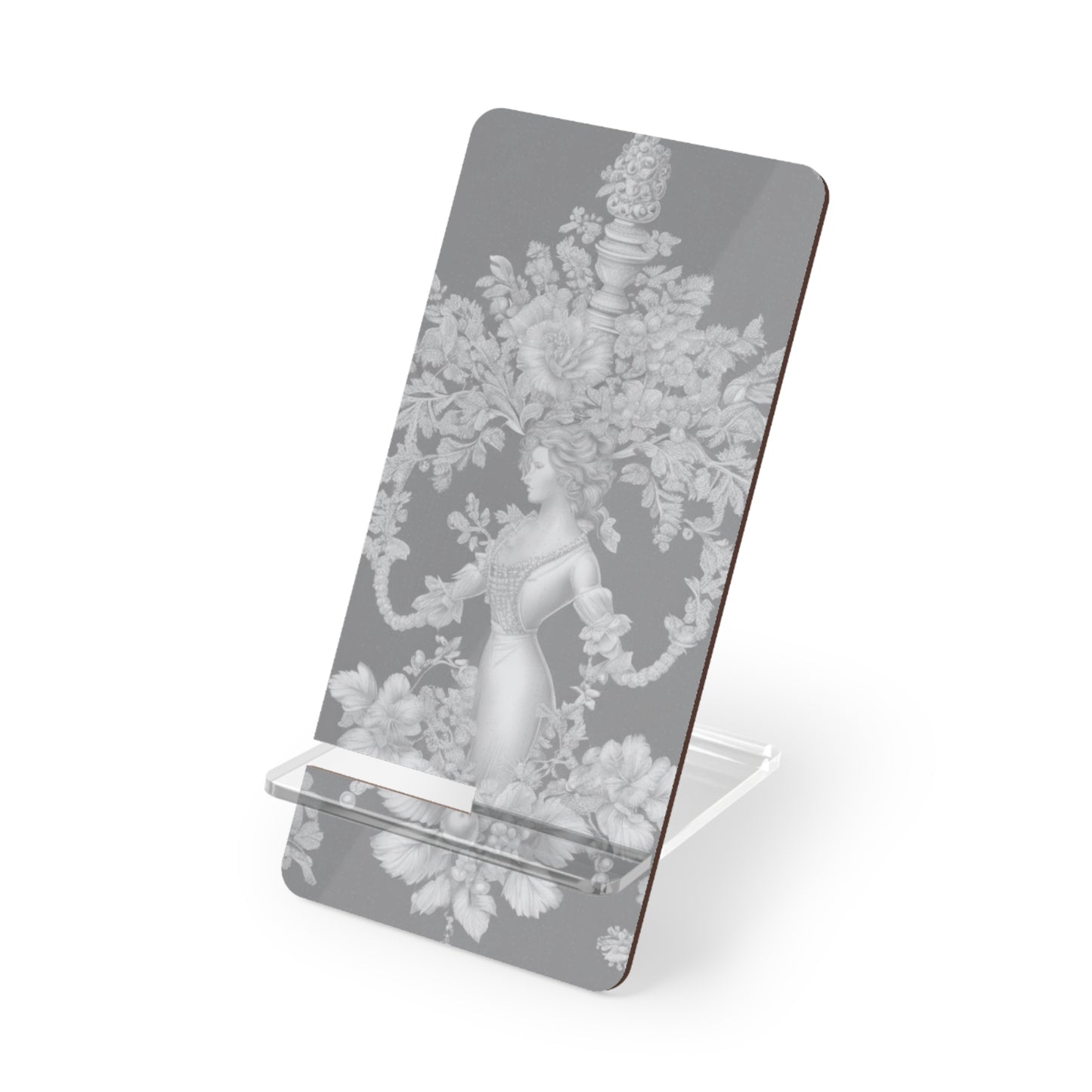 Mobile Display Stand for Smartphones, macro Pearl Lady Toile slate