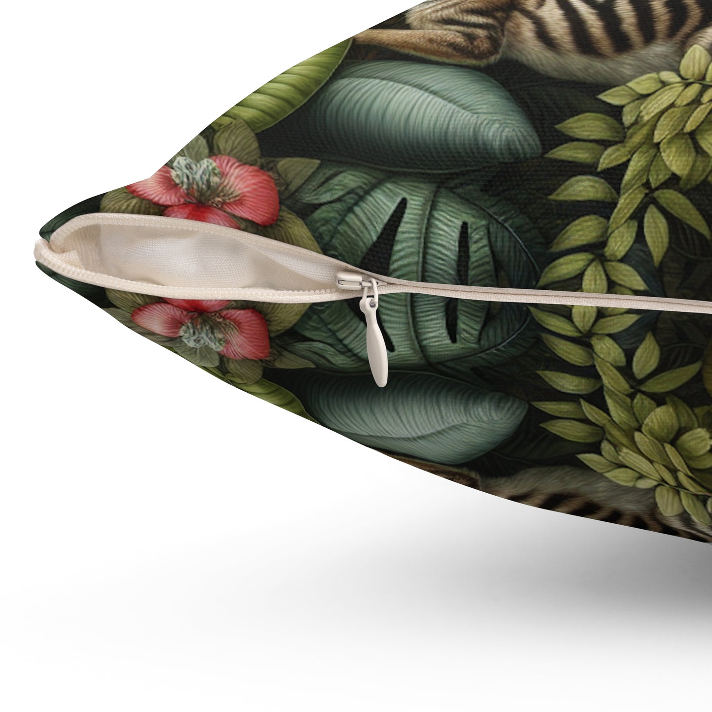 Decorative Pillow - Accent Cushion, 4 Sizes / Rainforest Rabbit Outing