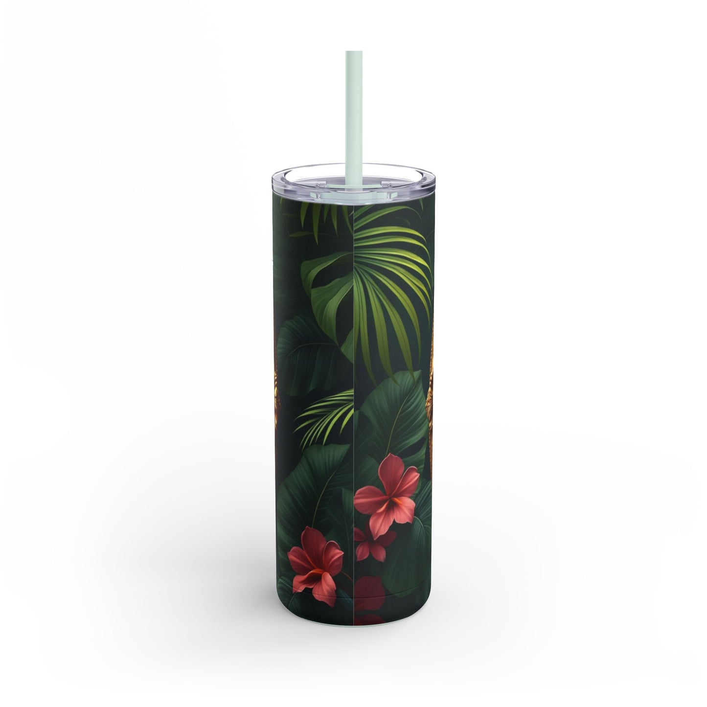 20oz Matte Tumbler, 7 Colors - Stylish Travel Cup - Framed Two Peacocks