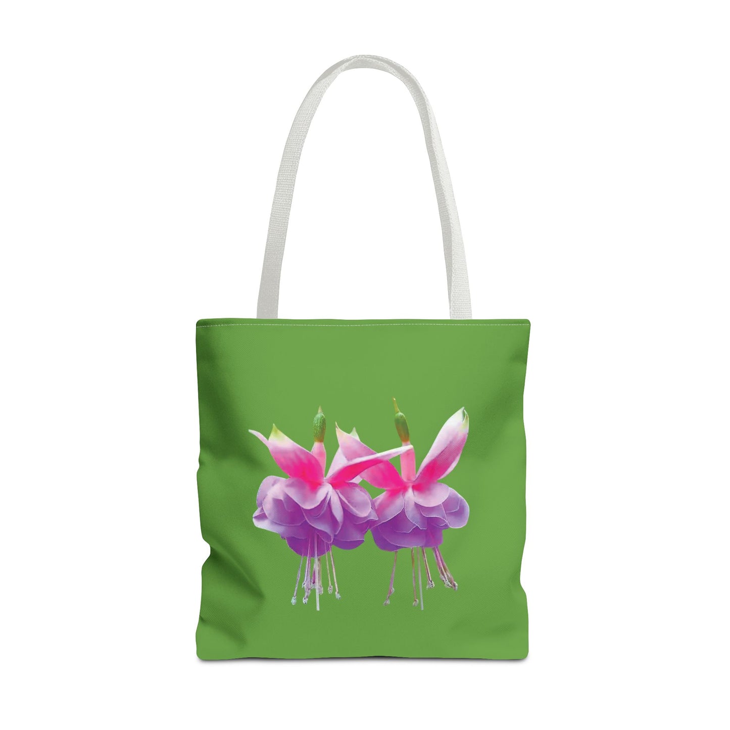 Tropical Real Two Fuchsias/Green Tote Bag - 3 Sizes