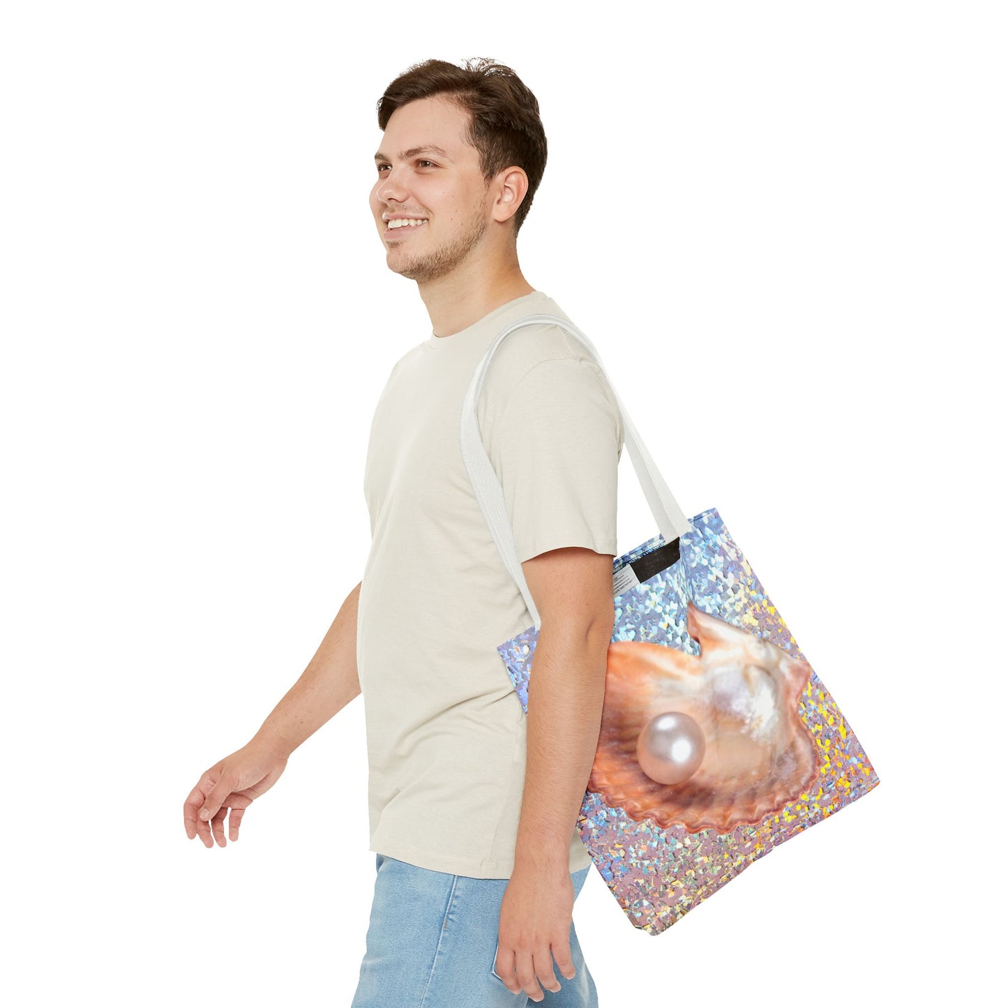 Disco Peach Pearl & Shell Tote Bag - 3 Sizes