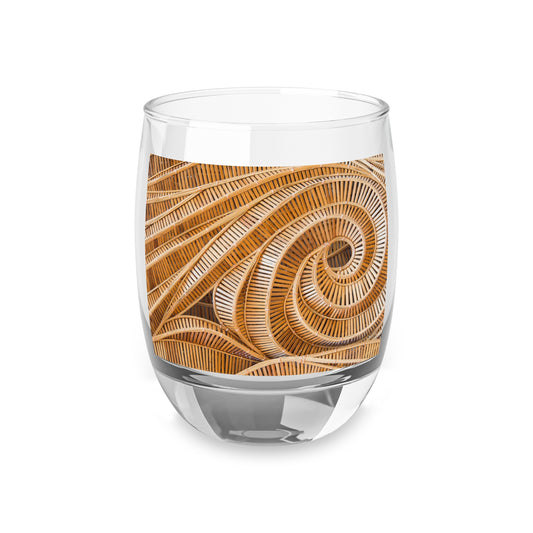 Whiskey Glass, Natural Bamboo Spiral