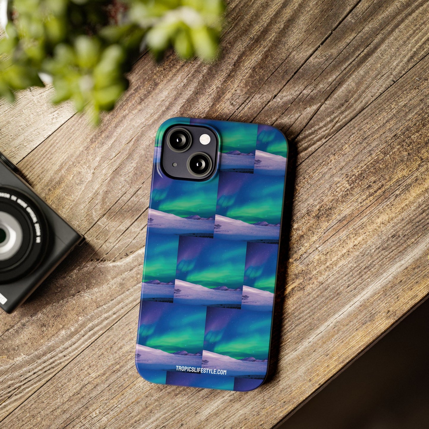 Slim Phone Cases - Cold Ocean Lights, Peacock